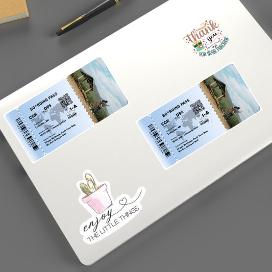 Personalised Boarding Pass Stickers - 2Pcs Style 2